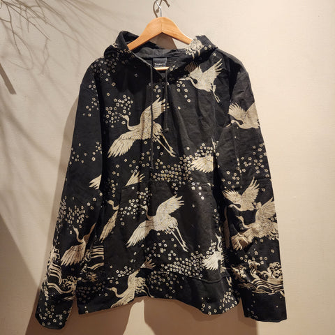 Black Crane Pullover Hoodies