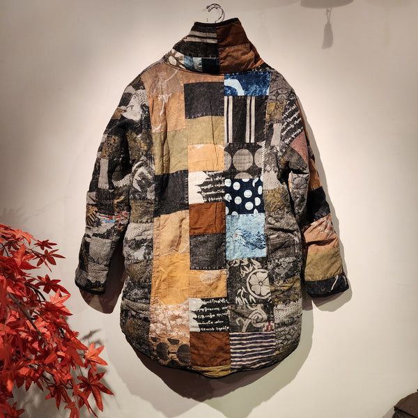 Patchwork Winter Jacket with pockets 2023