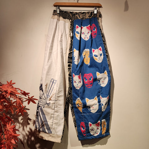 Demonslayer Masks Patchwork Pants