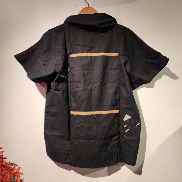 Black Samurai Kamon Patchwork Top