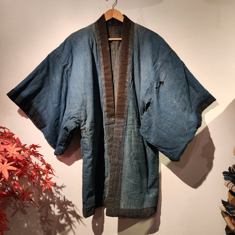 Vintage Indigo Boro Reversible Winter Padded Thick Peasant's Noragi