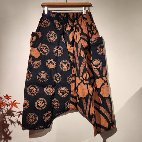 Retro Kakishibu Dyed Tenugui Pants