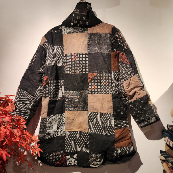 Patchwork Winter Jacket with pockets