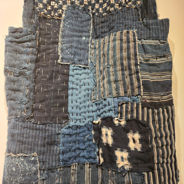 Vintage Japanese Indigo Boro Patchwork Sashiko Vest