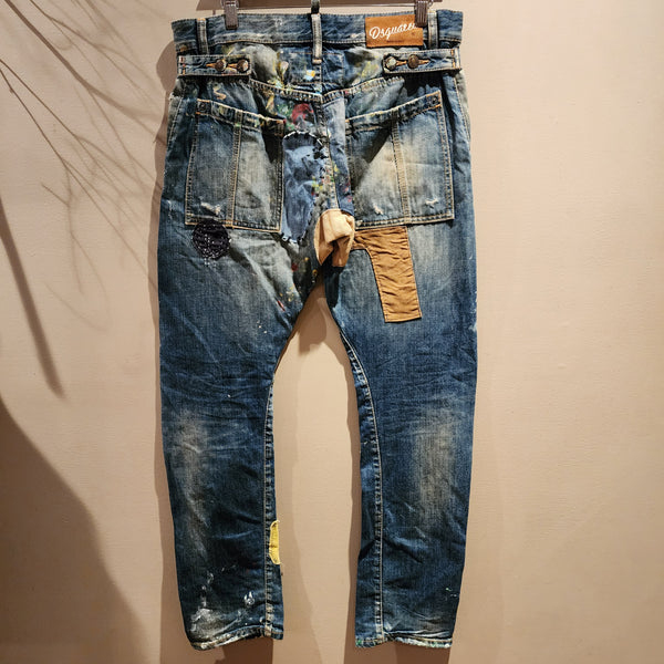 Vintage DSQUARED2 Boro Patchwork Jeans Size 46