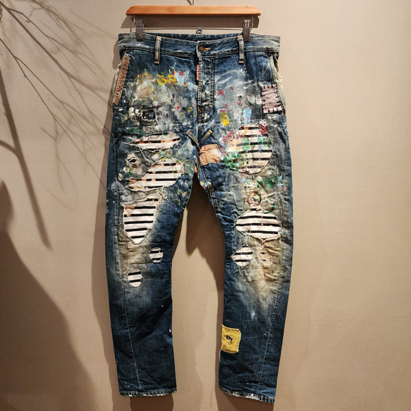 Vintage DSQUARED2 Boro Patchwork Jeans Size 46
