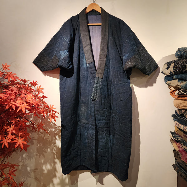 Vintage Japanese Indigo Winter Boro Thick Noragi