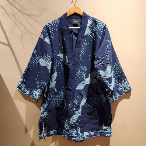 Indigo Crane Noragi Kimono Jacket