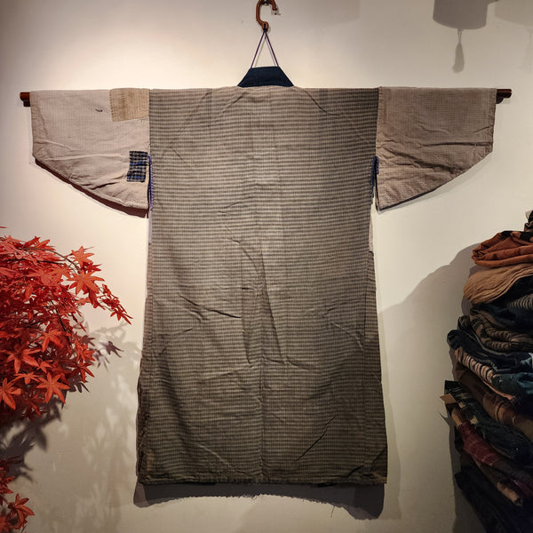 Vintage Japanese Indigo ikat Shibori Patchwork Noragi