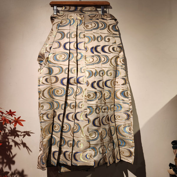 Vintage Blue Waves Hakama Pants L87cm