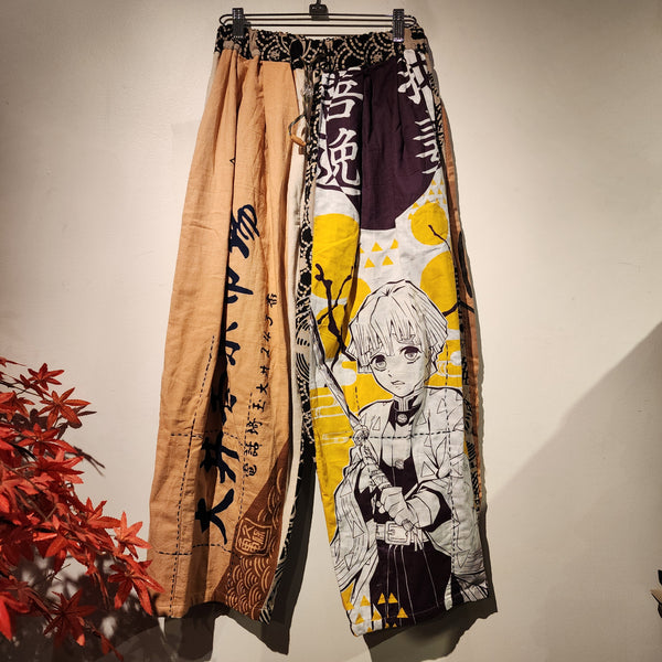 Demonslayer Zenitsu Agatsuma Patchwork Pants