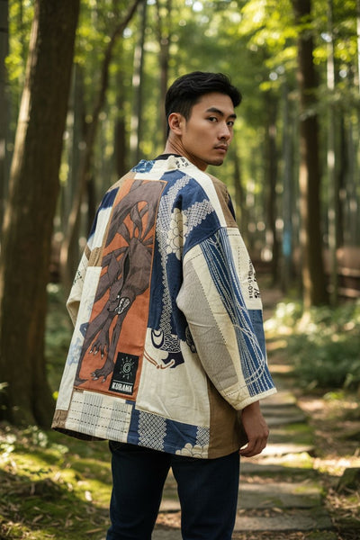 Naruto Kurama Nine Tail Fox Patchwork Jacket