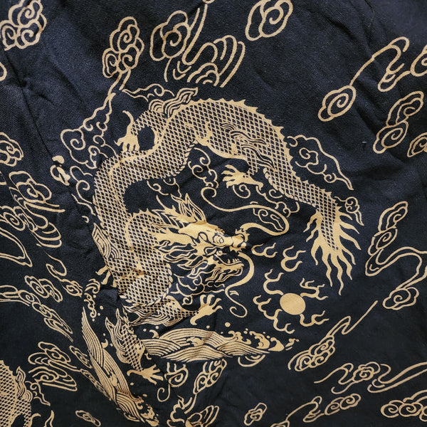 Navy Dragon 8 Panel Long Skirt with pockets