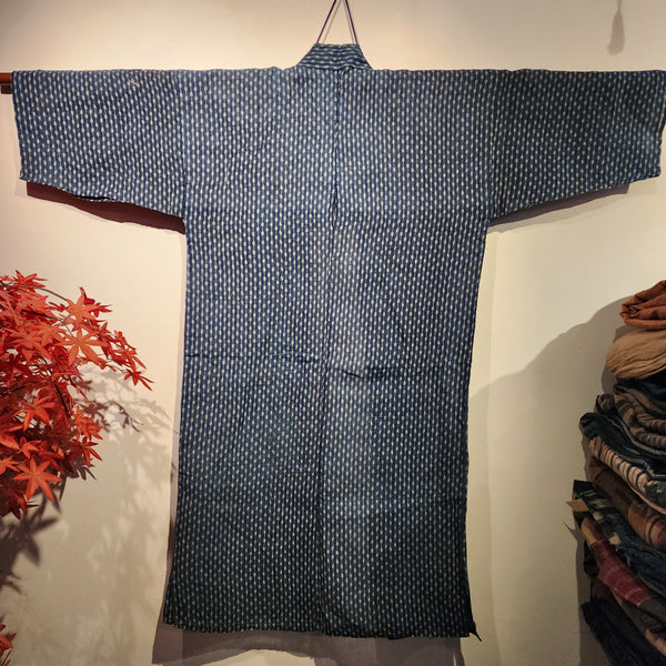Vintage Japanese Indigo Hemp Linen Noragi