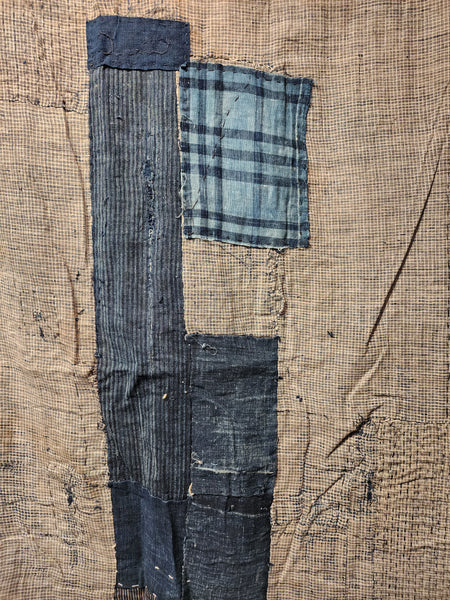 Vintage Boro Patchwork Sashiko Indigo Futon Skin Cover 208 x 140cm