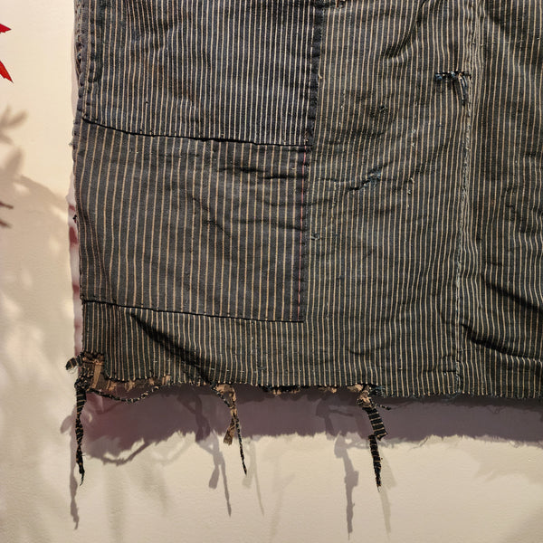 Vintage Japanese Indigo ikat Shibori Patchwork Noragi