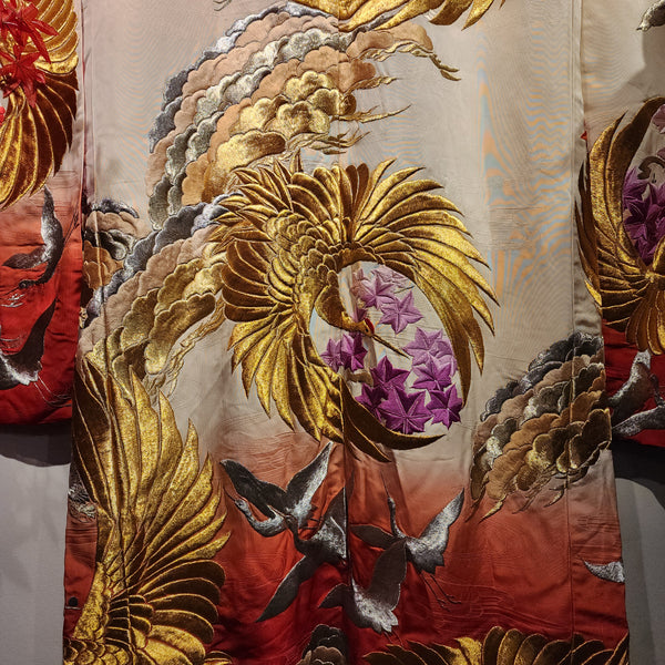 Vintage Japanese Silk Wedding Kimono from Kyoto