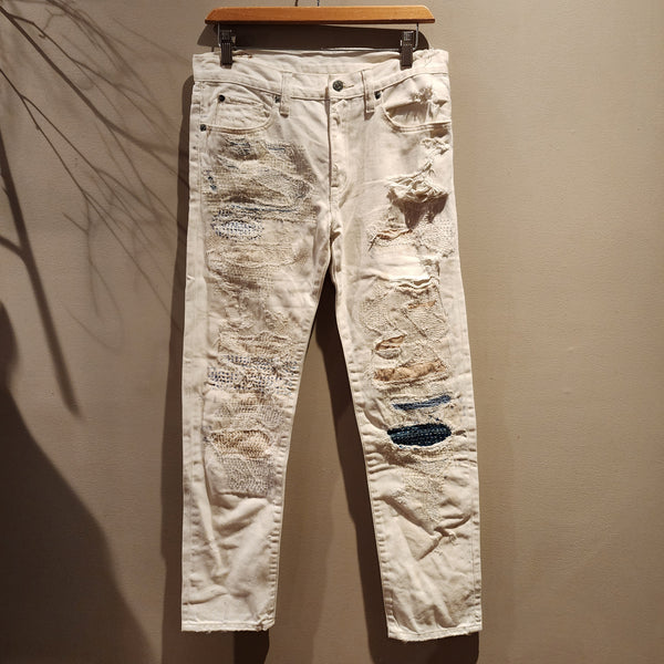 Vintage Denim & Supply Ralph Lauren Retro Distressed Boro Patchwork Jeans size 25"