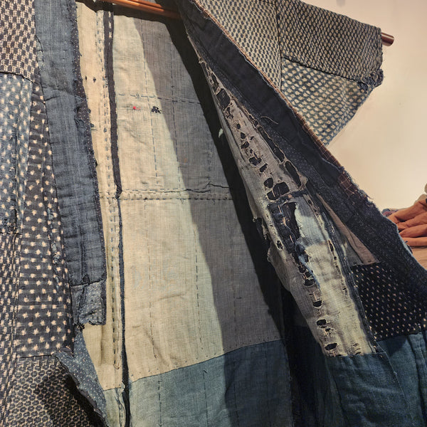Vintage Japanese Indigo Boro Patchwork Noragi