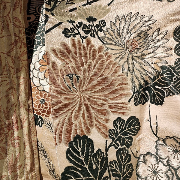 Vintage Traditional Flower & Bird Hakama Pants L90cm