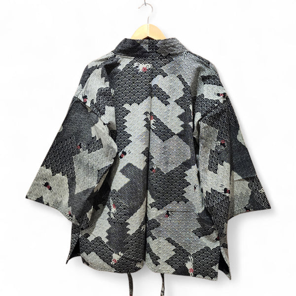 Black Bunny Waves Kimono