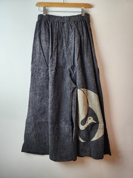 Black Crane Kamon Stonewash Hakama Pants