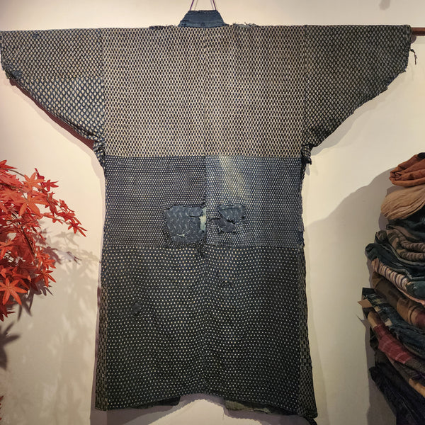 Vintage Japanese Indigo Boro Patchwork Noragi