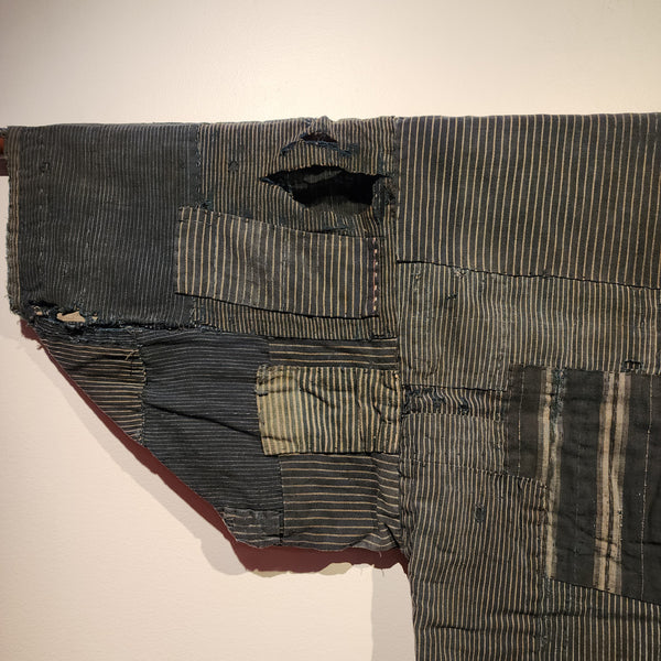 Vintage Japanese Indigo ikat Shibori Patchwork Noragi
