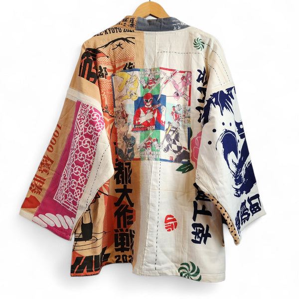 1992 Super Hero Kyōryū Sentai Zyuranger Patchwork Jacket