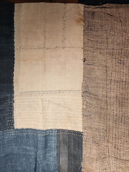Vintage Boro Patchwork Sashiko Indigo Futon Skin Cover 208 x 140cm