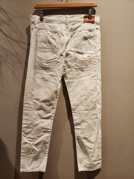 Vintage Denim & Supply Ralph Lauren Retro Distressed Boro Patchwork Jeans size 25"