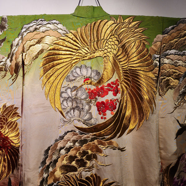 Vintage Japanese Silk Wedding Kimono from Kyoto