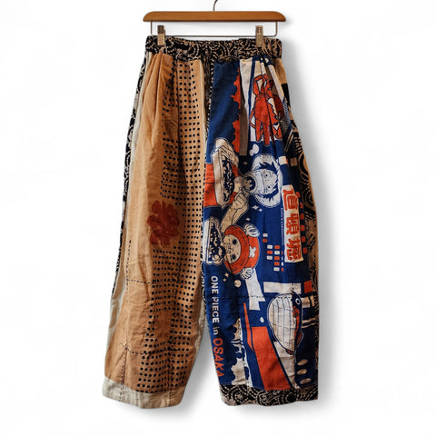 One Piece in Osaka Luffy & Chopper Patchwork Pants