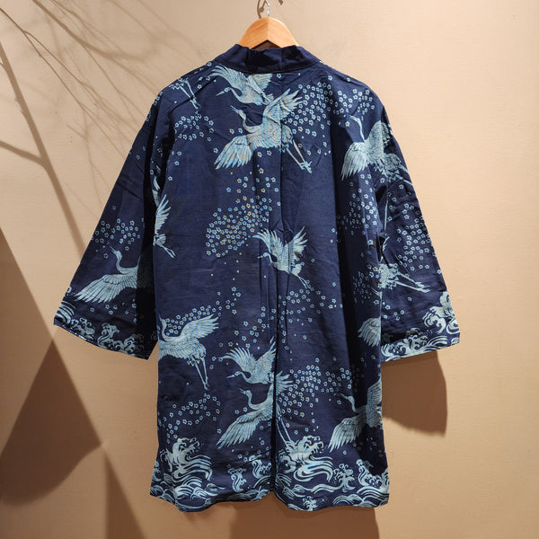 Indigo Crane Noragi Kimono Jacket