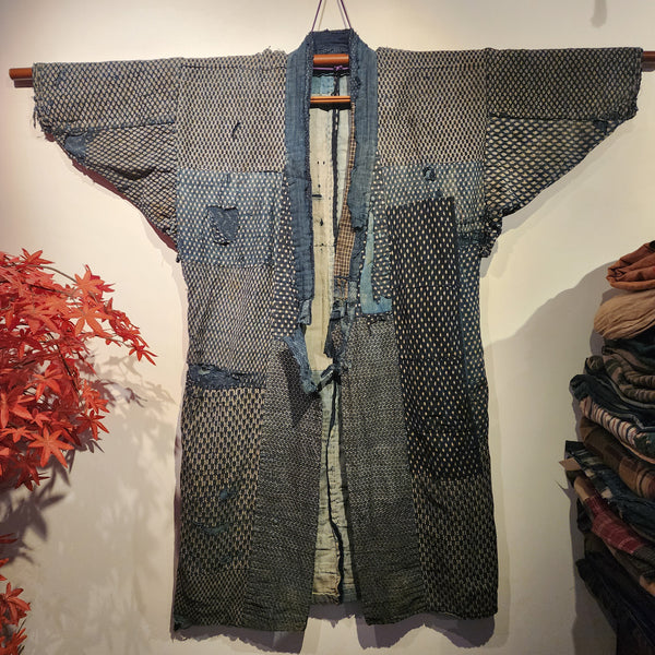 Vintage Japanese Indigo Boro Patchwork Noragi