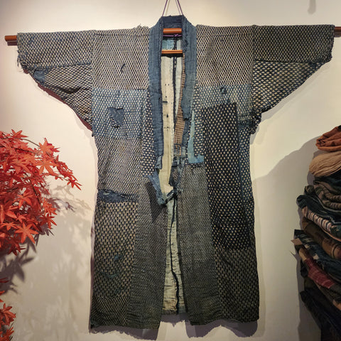 Vintage Japanese Indigo Boro Patchwork Noragi