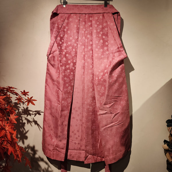 Vintage Pink Cherry Blossom Hakama Pants L91cm