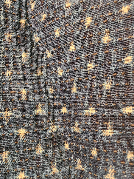 Vintage Sashiko Ikat Kasuri Indigo Long Noragi