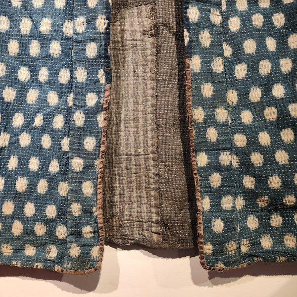 Vintage Japanese Indigo ikat Shibori Patchwork Noragi