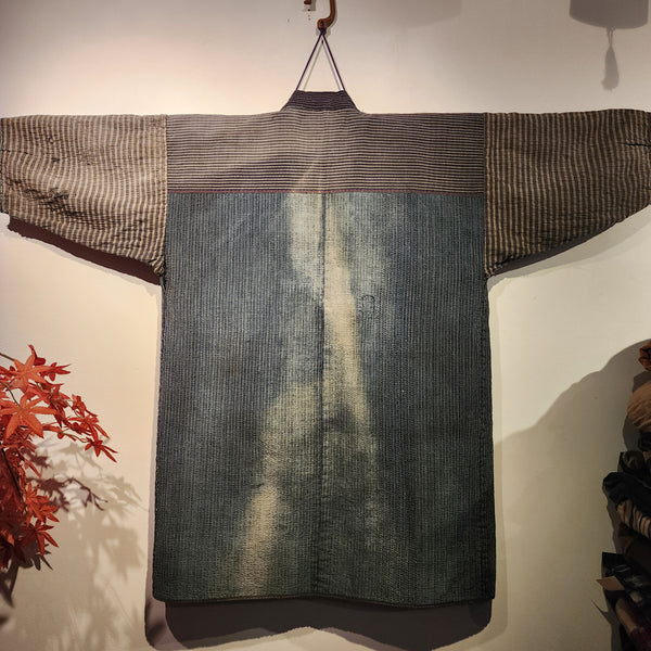 Vintage Japanese Indigo Sashiko Patchwork Noragi
