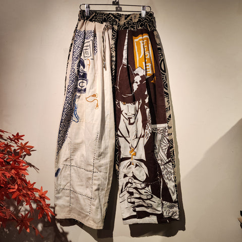 One Piece Dracule Mihawk Swordsman Patchwork Pants