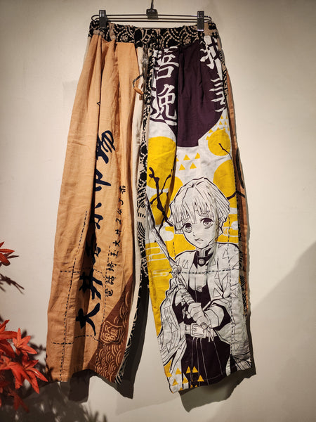 Demonslayer Zenitsu Agatsuma Patchwork Pants