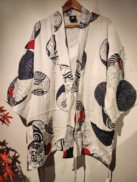 Wind & Sunset Motif Haori