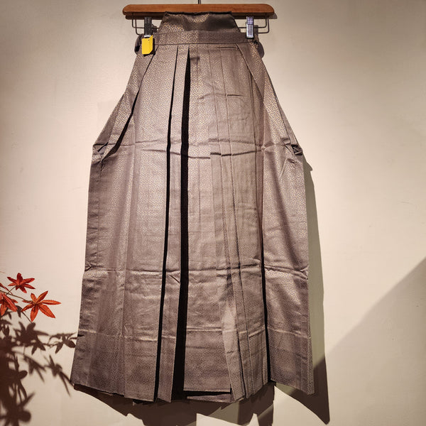 Vintage Grey Geometric Hakama Pants L79cm