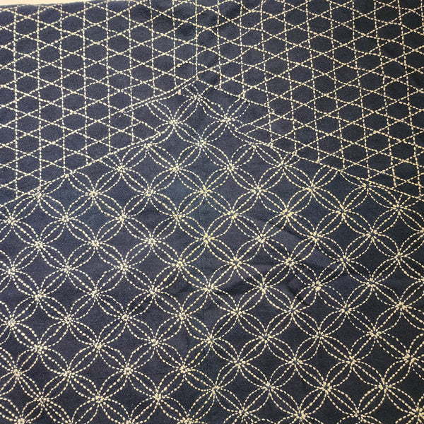 Vintage Japanese Indigo ikat Shibori Patchwork Noragi