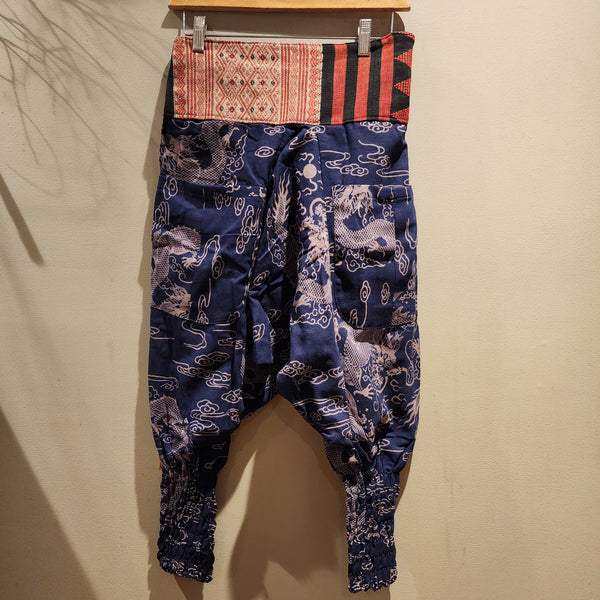Navy Dragon Ninja Pants