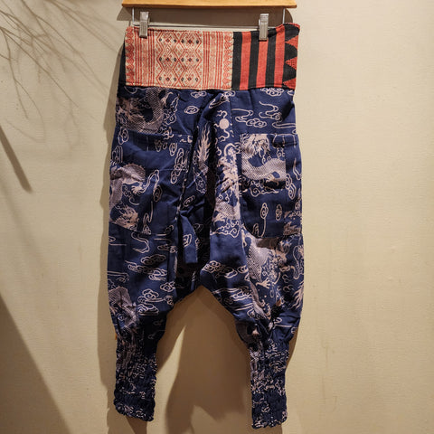Navy Dragon Ninja Pants