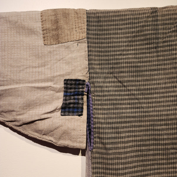 Vintage Japanese Indigo ikat Shibori Patchwork Noragi