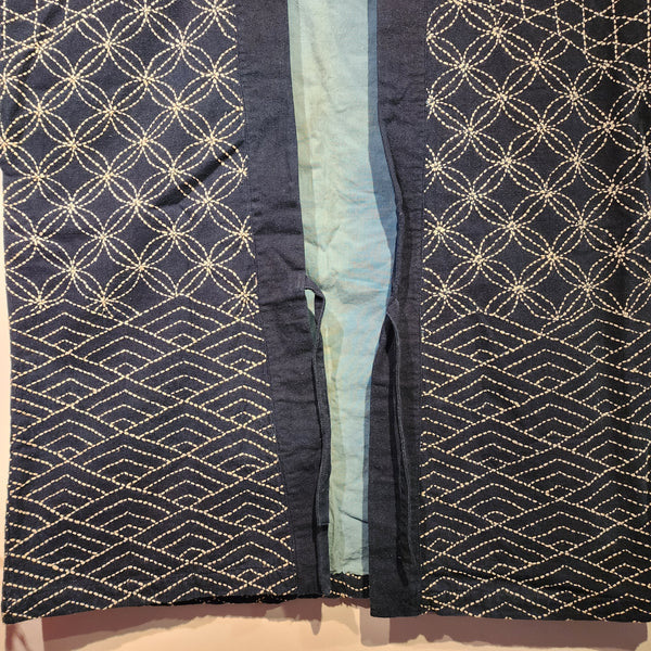 Vintage Japanese Indigo ikat Shibori Patchwork Noragi