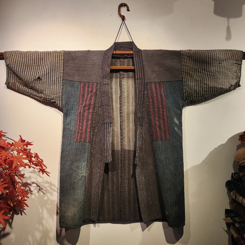 Vintage Japanese Indigo Sashiko Patchwork Noragi